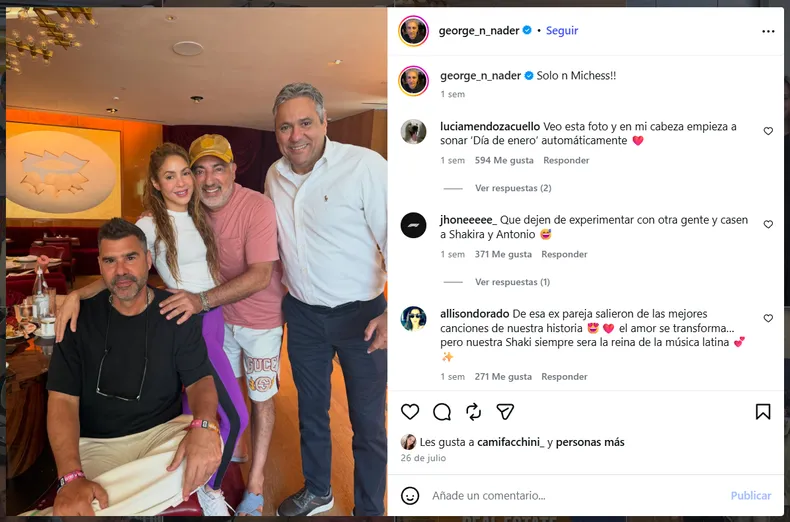 Shakira y Antonio de la Rúa se reencontraron después de 16 años: ¿romance en puerta?