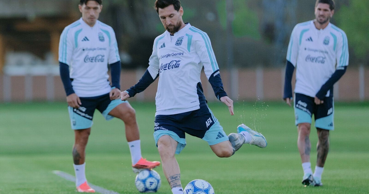 Messi se entrenó por última vez en la Selección Argentina